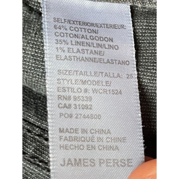 Standard JAMES PERSE Black Estilo Chino Cotton Pants Trousers Women's Size 25 - Picture 4 of 9